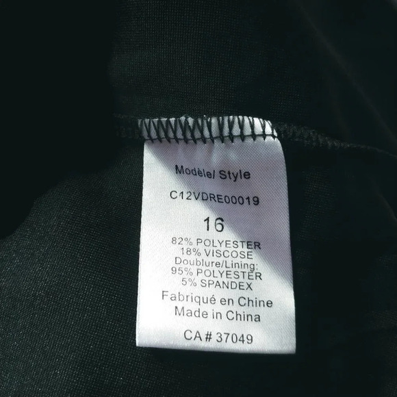 Claire France Maxi Black Dress with Lace and Matching Tie Up Belt 16 NWT - Picture 11 of 11